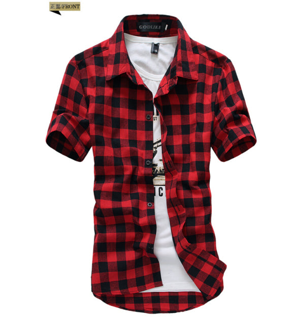 SHORT SLEEVE CHECKED SHIRTS 