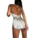 SEXY SILK MINI DRESS 