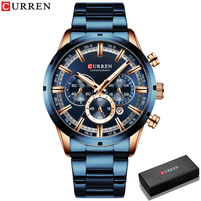 MONTRE-BRACELET HOMME EN ACIER INOXYDABLE - BOSSOUASHOP