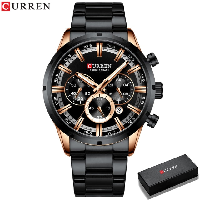 MONTRE-BRACELET HOMME EN ACIER INOXYDABLE - BOSSOUASHOP