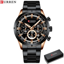 Charger l&#39;image dans la galerie, MONTRE-BRACELET HOMME EN ACIER INOXYDABLE - BOSSOUASHOP
