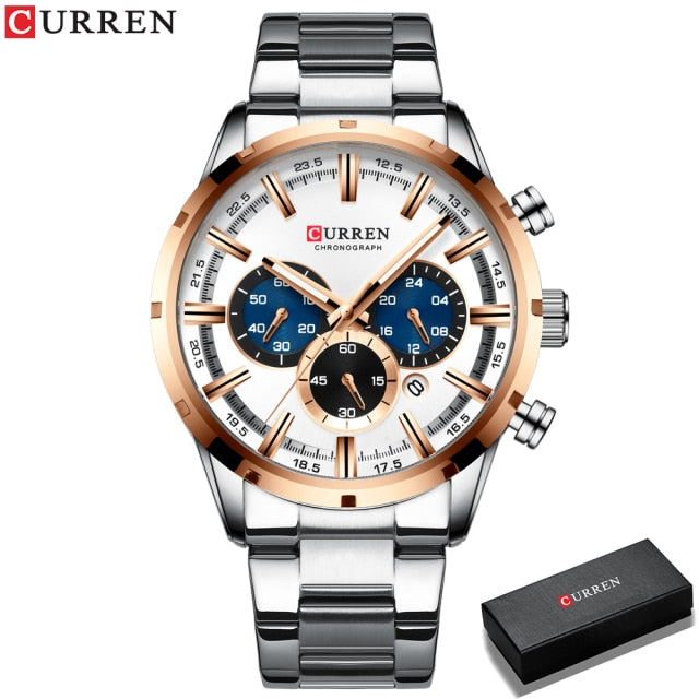 MONTRE-BRACELET HOMME EN ACIER INOXYDABLE - BOSSOUASHOP