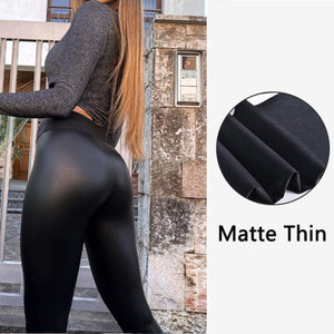 LEGGINGS TAILLE HAUTE EN CUIR