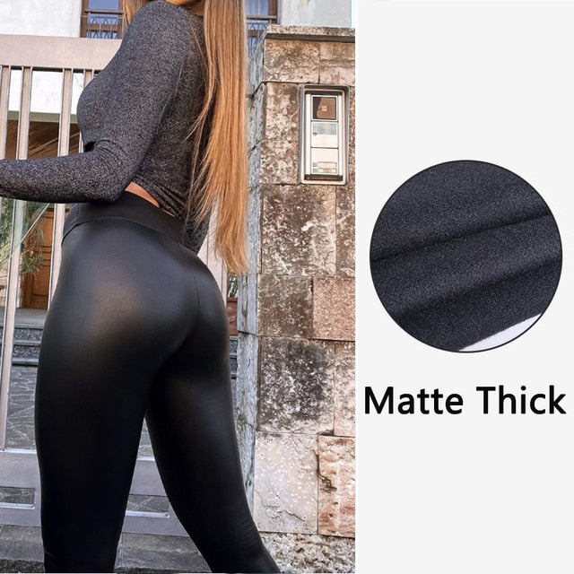 LEGGINGS TAILLE HAUTE EN CUIR