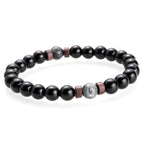 BRACELET EN PIERRE DE LUNE NATURELLE POUR HOMMES - BOSSOUASHOP