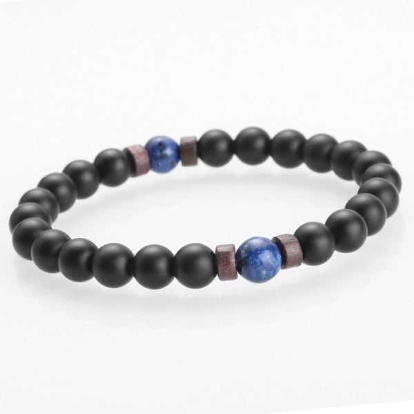 BRACELET EN PIERRE DE LUNE NATURELLE POUR HOMMES - BOSSOUASHOP