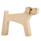 SCULPTURE DE CHIEN EN BOIS FAIT A LA MAIN