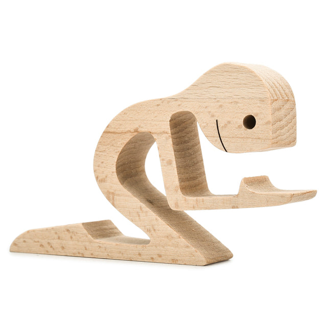SCULPTURE DE CHIEN EN BOIS FAIT A LA MAIN
