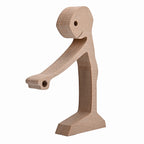 SCULPTURE DE CHIEN EN BOIS FAIT A LA MAIN