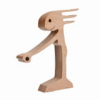 SCULPTURE DE CHIEN EN BOIS FAIT A LA MAIN