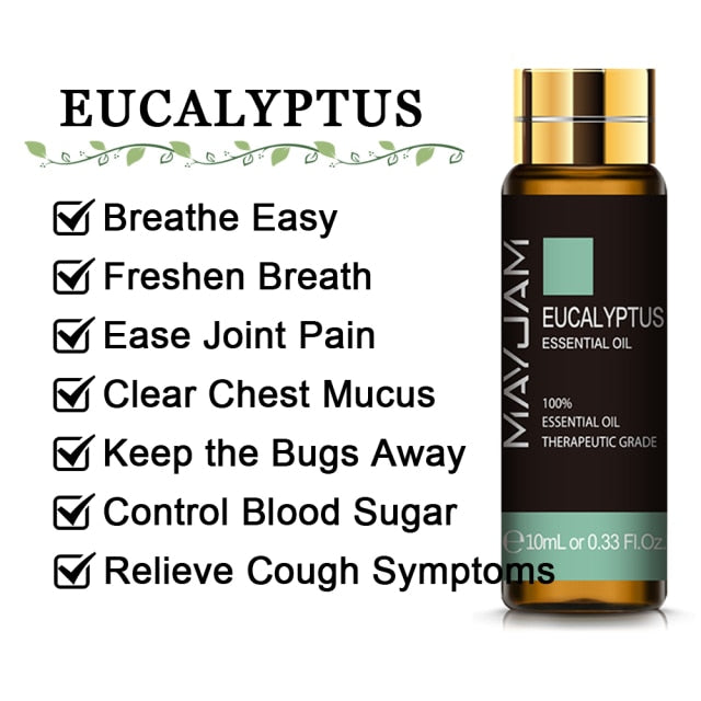 HUILES ESSENTIELLES PURES 10ML - lavande Eucalyptus - BOSSOUASHOP