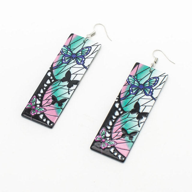 BOUCLES D'OREILLES LONGUES EN ACRYLIQUE