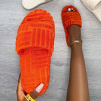 PANTOUFLES DE LUXE A BOUT OUVERT - BOSSOUASHOP