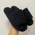 PANTOUFLES DE LUXE A BOUT OUVERT - BOSSOUASHOP