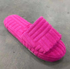 PANTOUFLES DE LUXE A BOUT OUVERT - BOSSOUASHOP