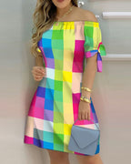 OFF THE SHOULDER MINI DRESS 