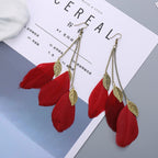 BOUCLES D'OREILLES BOHEMIENNES EN PLUMES - BOSSOUASHOP