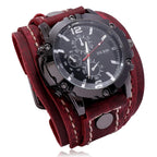 MONTRE -BRACELET EN CUIR  POUR HOMMES - BOSSOUASHOP