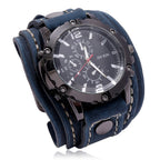 MONTRE -BRACELET EN CUIR  POUR HOMMES - BOSSOUASHOP