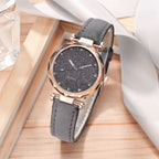 MONTRE -BRACELET EN CUIR ET STRASS POUR FEMMES - BOSSOUASHOP
