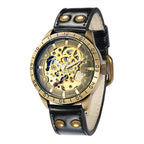 MONTRE MECANIQUE AVEC BRACELET EN CUIR