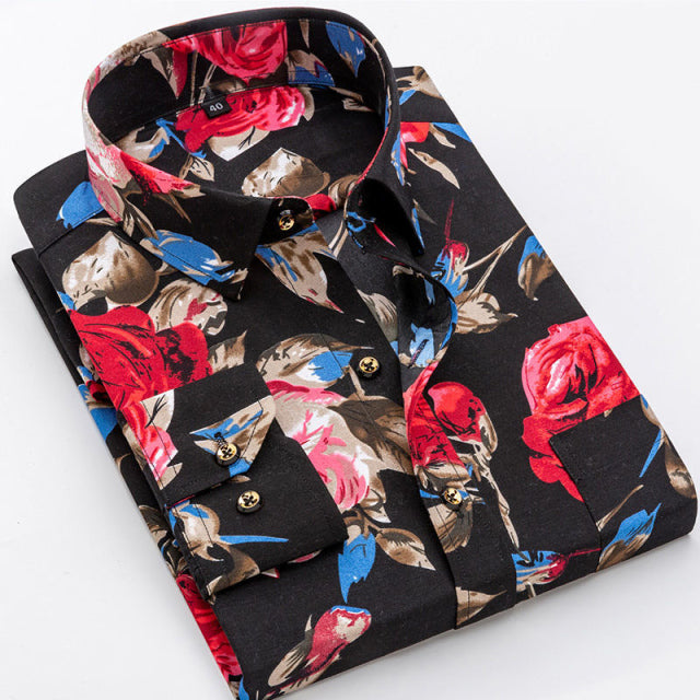 CHEMISE IMPRIMÉE A MANCHES LONGUES