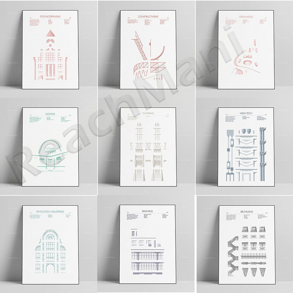 AFFICHE D'ART ABSTRAIT DE STYLE CHICAGO - BOSSOUASHOP