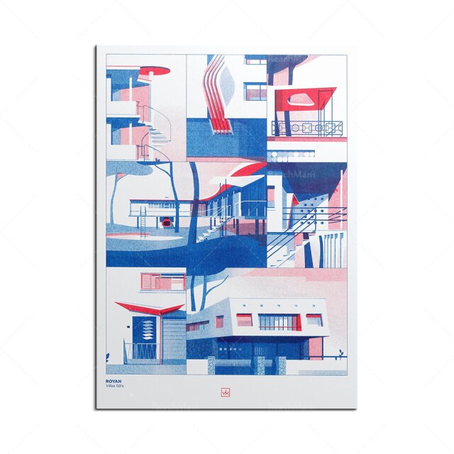 AFFICHE D'ART ABSTRAIT DE STYLE CHICAGO - BOSSOUASHOP