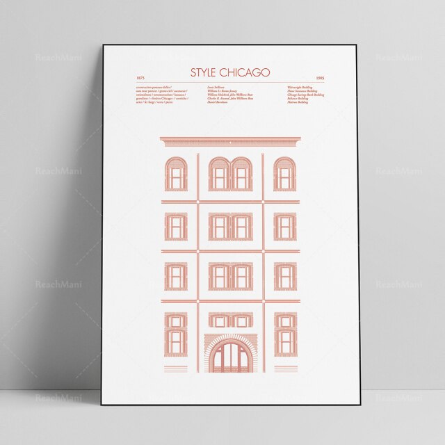 AFFICHE D'ART ABSTRAIT DE STYLE CHICAGO - BOSSOUASHOP