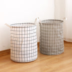 FOLDABLE COTTON AND LINEN LAUNDRY BASKET