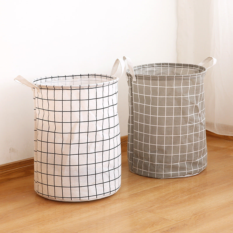 FOLDABLE COTTON AND LINEN LAUNDRY BASKET