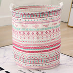 FOLDABLE COTTON AND LINEN LAUNDRY BASKET