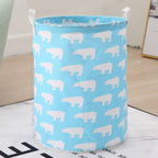 FOLDABLE COTTON AND LINEN LAUNDRY BASKET