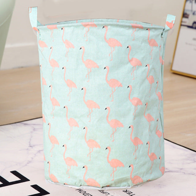 FOLDABLE COTTON AND LINEN LAUNDRY BASKET