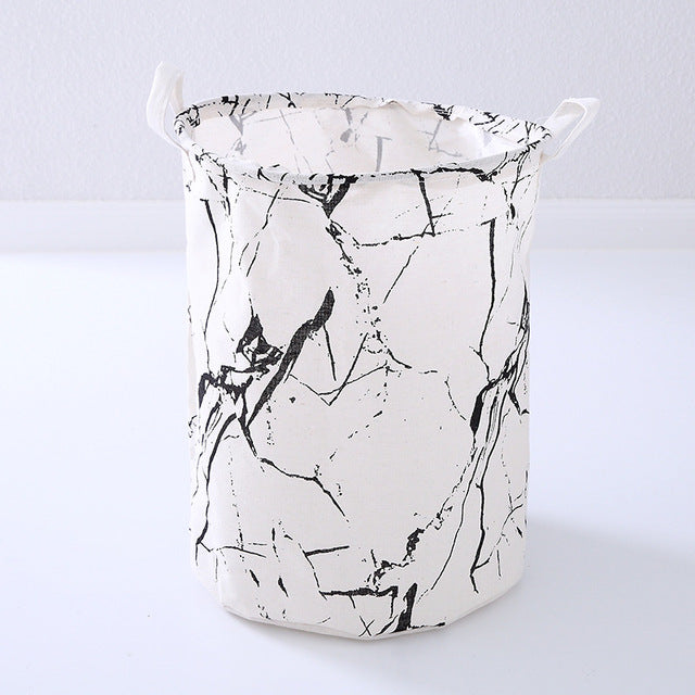 FOLDABLE COTTON AND LINEN LAUNDRY BASKET