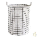 FOLDABLE COTTON AND LINEN LAUNDRY BASKET