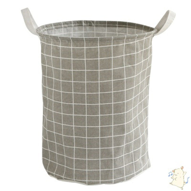 FOLDABLE COTTON AND LINEN LAUNDRY BASKET