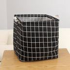 FOLDABLE COTTON AND LINEN LAUNDRY BASKET