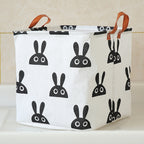 FOLDABLE COTTON AND LINEN LAUNDRY BASKET