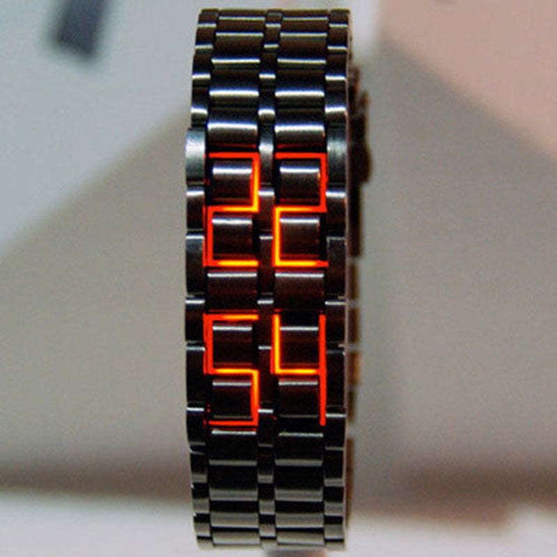BRACELET NUMÉRIQUE LED ROUGE.( Inspiration Japonaise )