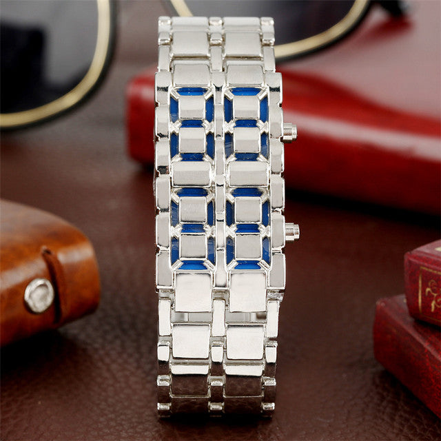 BRACELET NUMÉRIQUE LED ROUGE.( Inspiration Japonaise )